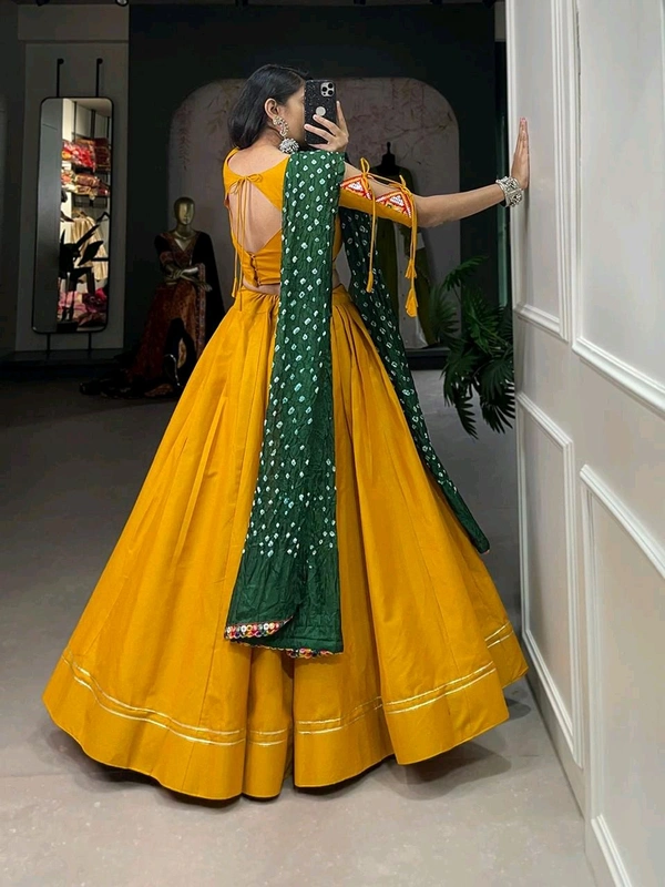 Antique Fashion 1 Give yourself quintessential look in navratri night by wearing this classic garba choli crafted from the finest cotton  adorn with gamthi work blouse   - colour 2