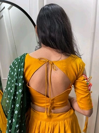 Antique Fashion 1 Give yourself quintessential look in navratri night by wearing this classic garba choli crafted from the finest cotton  adorn with gamthi work blouse   - colour 2