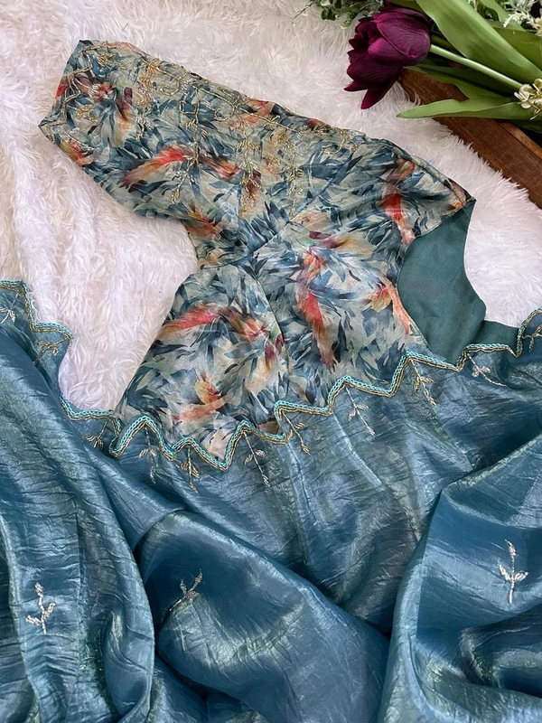 Antique Fashion 1 Beautiful Saare  - colour 2, Stitched Blouse