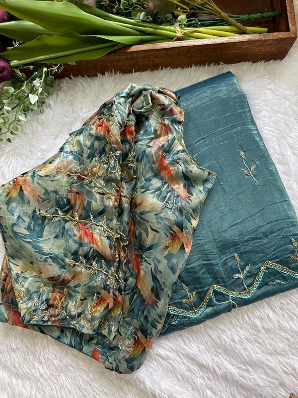 Antique Fashion 1 Beautiful Saare  - colour 2, Unstitched Blouse