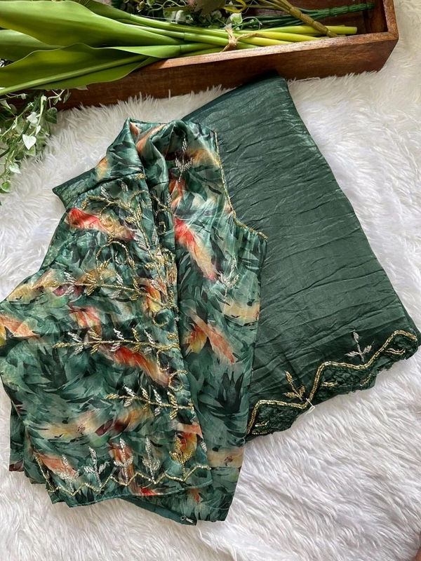 Antique Fashion 1 Beautiful Saare  - colour 3, Unstitched Blouse