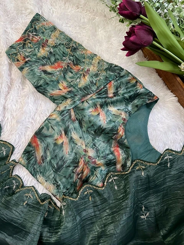 Antique Fashion 1 Beautiful Saare  - colour 3, Unstitched Blouse