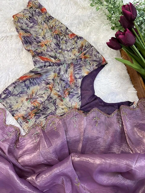 Antique Fashion 1 Beautiful Saare  - colour 4, Stitched Blouse