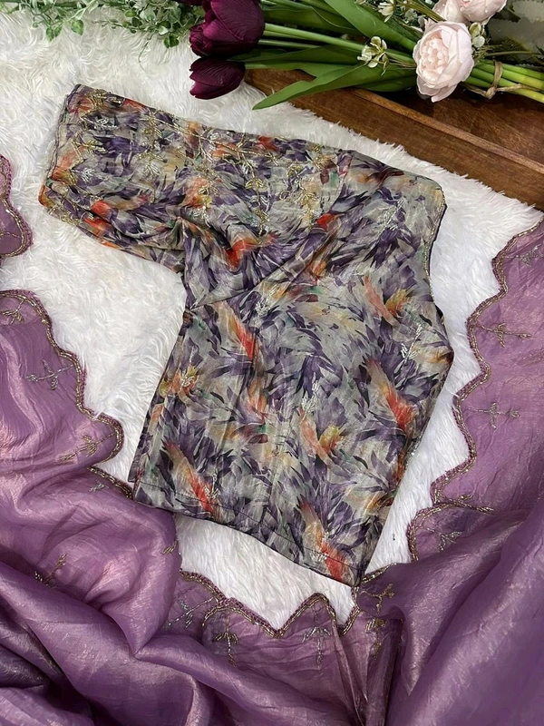 Antique Fashion 1 Beautiful Saare  - colour 4, Stitched Blouse