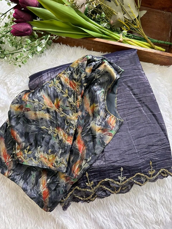 Antique Fashion 1 Beautiful Saare  - colour 5, Stitched Blouse