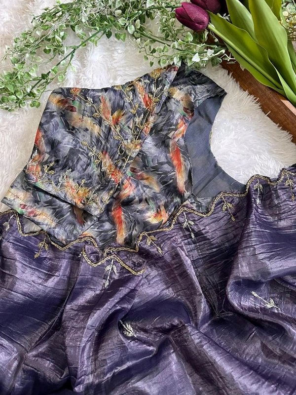 Antique Fashion 1 Beautiful Saare  - colour 5, Stitched Blouse
