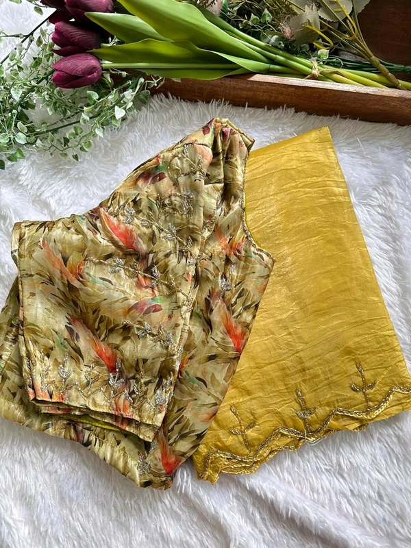 Antique Fashion 1 Beautiful Saare  - colour 6, Unstitched Blouse