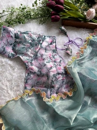 Antique Fashion 1 Beautiful Saare  - colour 1, Stitched Blouse