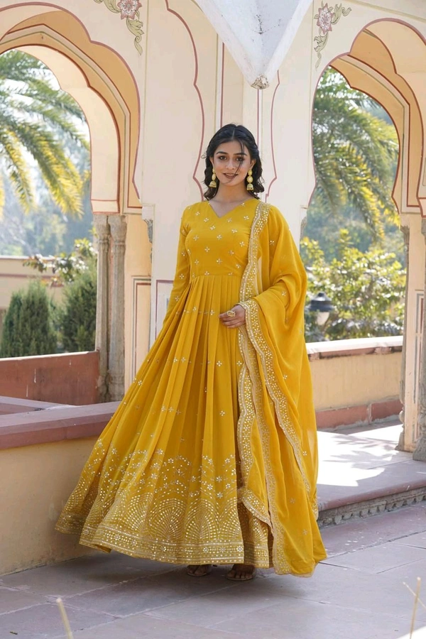 Antique Fashion 1 Gown Duppta  - colour 2, XL