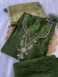 Antique Fashion 1 Kurti Pant Duppta  - S