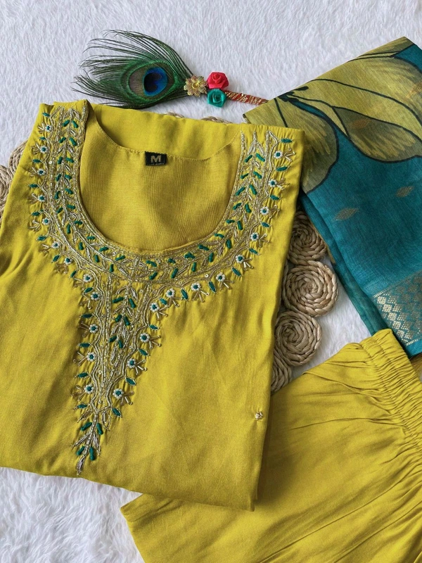 Antique Fashion 1 Kurti Pant Duppta  - colour 1, L