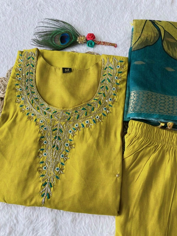 Antique Fashion 1 Kurti Pant Duppta  - colour 1, L