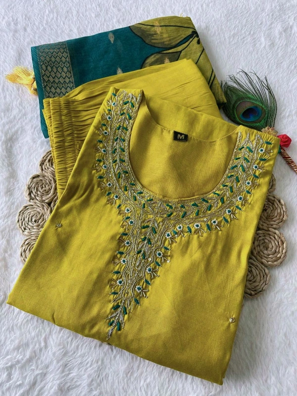 Antique Fashion 1 Kurti Pant Duppta  - colour 1, L