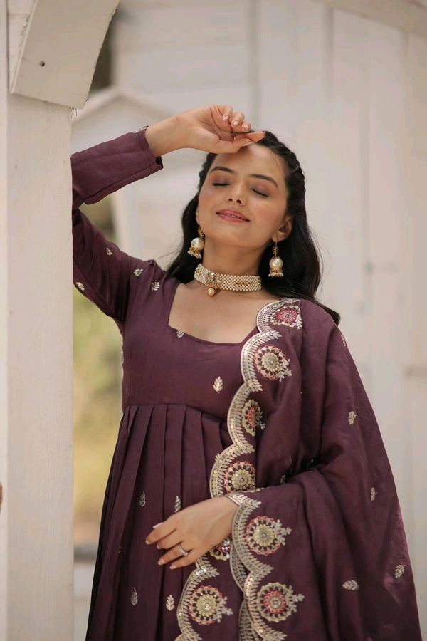 Antique Fashion 1 Gown Duppta  - colour 2, L