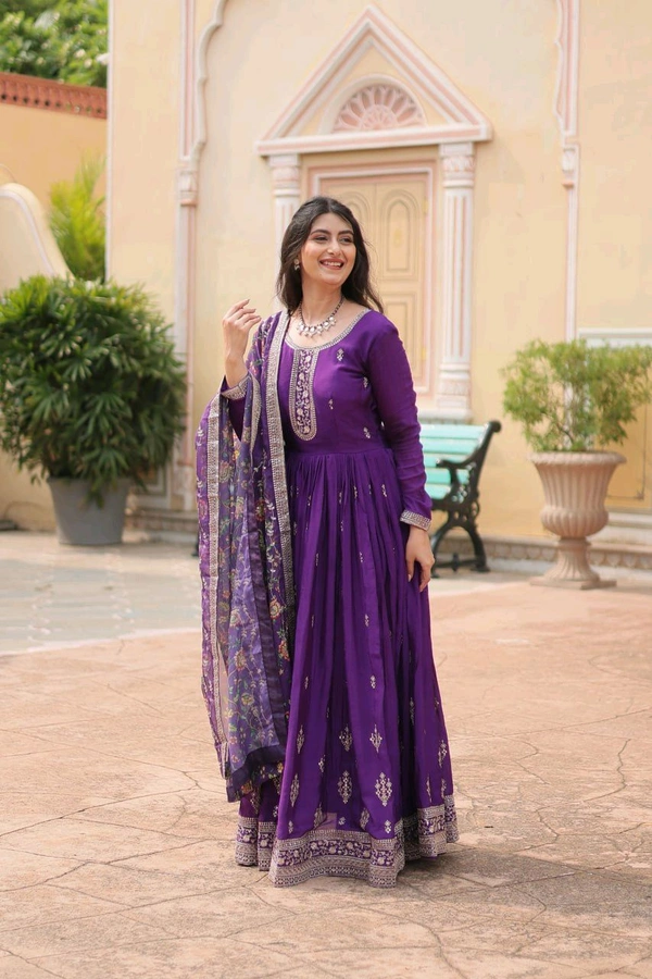 Antique Fashion 1 Gown Duppta  - colour 3, M