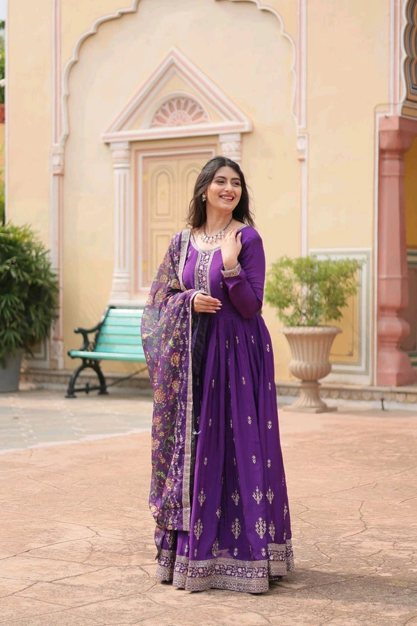 Antique Fashion 1 Gown Duppta  - colour 3, XL
