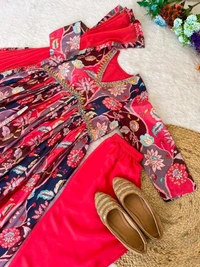 Antique Fashion 1 ALIA CUT GOWN WITH DUPATTA SET - L