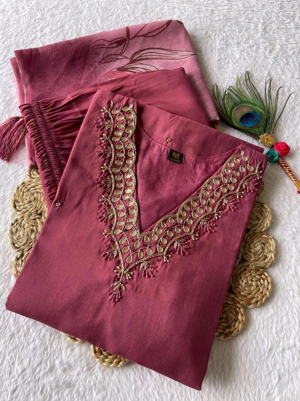 Antique Fashion 1 Kurti Pent Dupatta Set  - XL