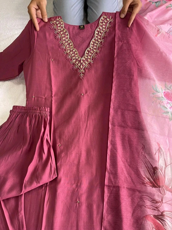 Antique Fashion 1 Kurti Pent Dupatta Set  - XL