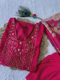 Antique Fashion 1 Kurti Pant Duppta Set  - S, colour 2