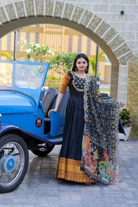 Antique Fashion 1 Gown Dupatta  - colour 3, S