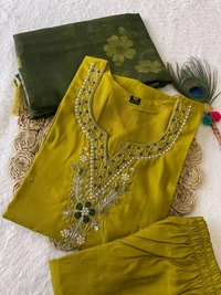 Antique Fashion 1 Kurti Pant Dupatta Set  - colour 1, S