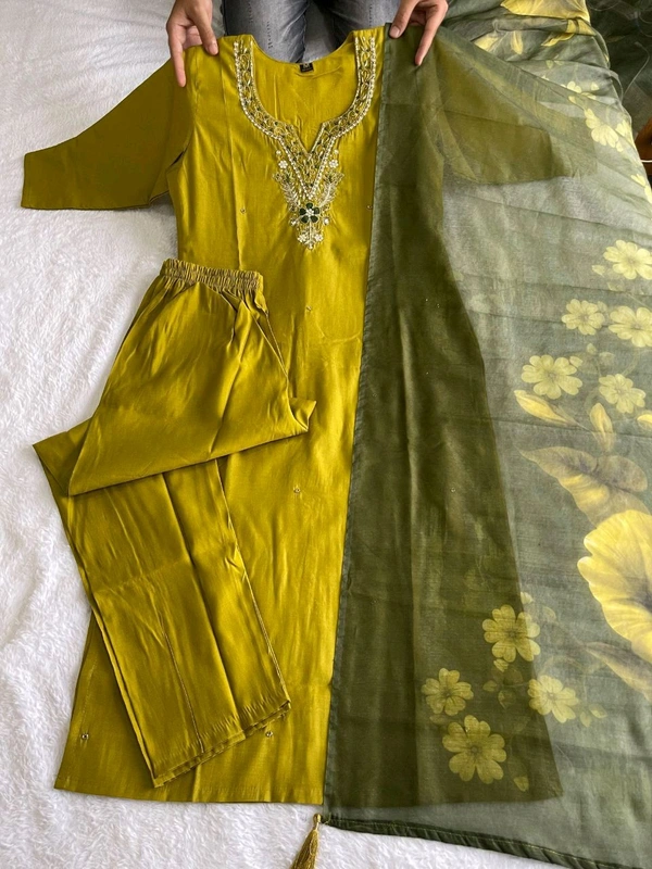 Antique Fashion 1 Kurti Pant Dupatta Set  - colour 1, S