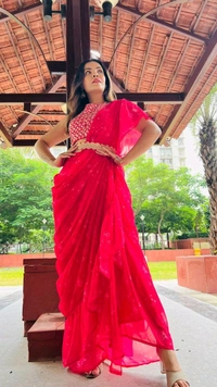Antique Fashion 1  GET READY FOR THE ETHNIC GLAM OF THE SEASON WITH THIS DESIGNER SHARONG READY TO WEAR DRAPE - L