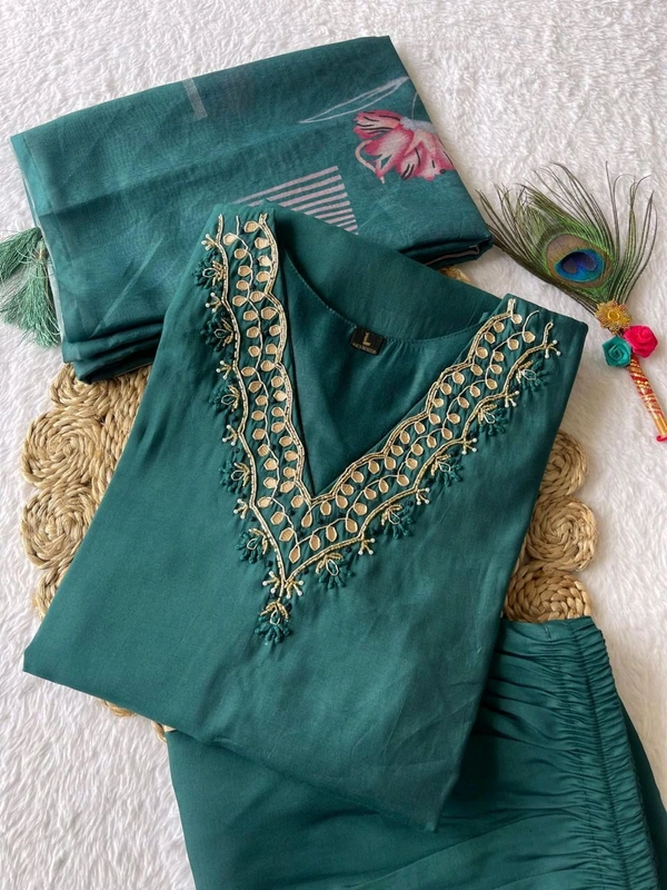 Antique Fashion 1 Kurti Pant Dupatta Set - colour 2, 2XL