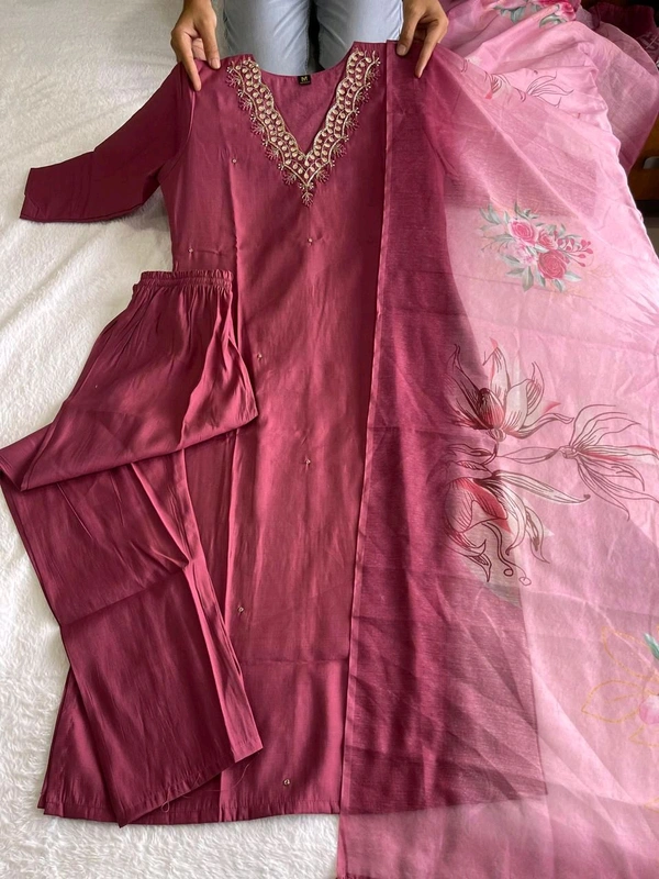 Antique Fashion 1 Kurti Pant Dupatta Set - colour 2, S