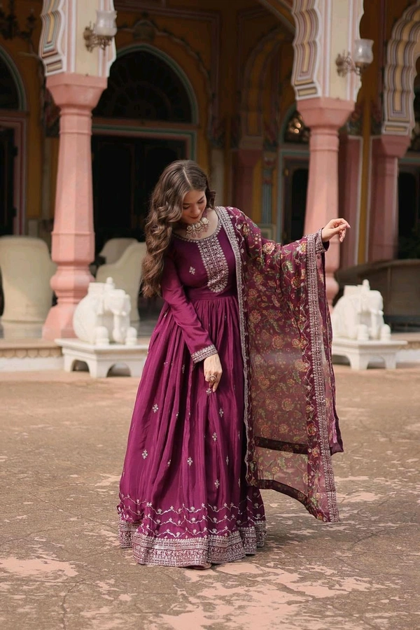 Antique Fashion 1 Gown Duppta  - colour 4, XL