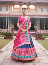 Antique Fashion 1 Step into the spotlight with confidence in our Tussar silk printed lehenga choli  crafted to perfection for every occasion  - colour 2