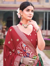 Antique Fashion 1 Step into the spotlight with confidence in our Tussar silk printed lehenga choli  crafted to perfection for every occasion  - colour 3