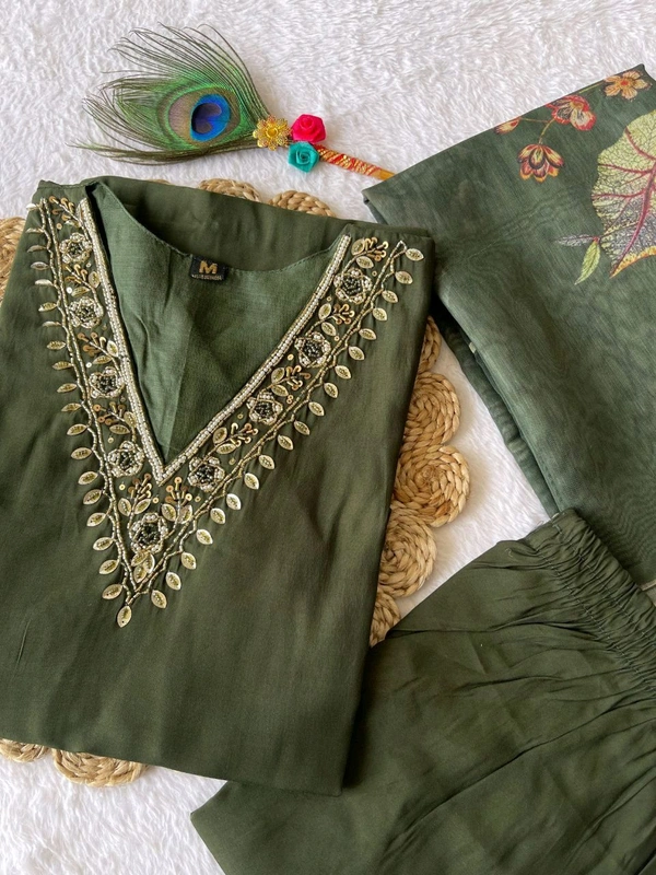 Antique Fashion 1 Kurti Pant Dupatta Set - 2XL, colour 1