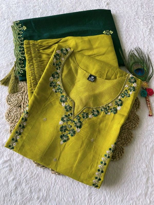 Antique Fashion 1 Kurti Pan Dupatta Set Collection  - 2XL