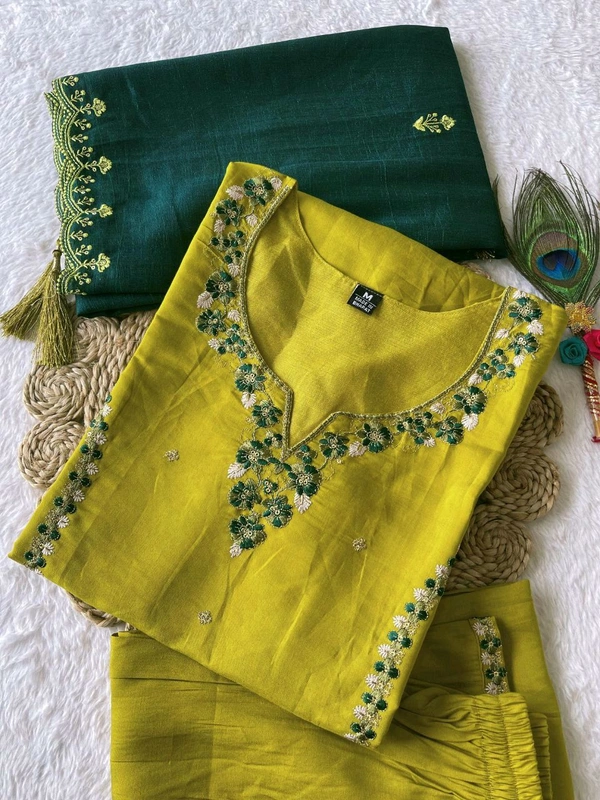 Antique Fashion 1 Kurti Pan Dupatta Set Collection  - 2XL