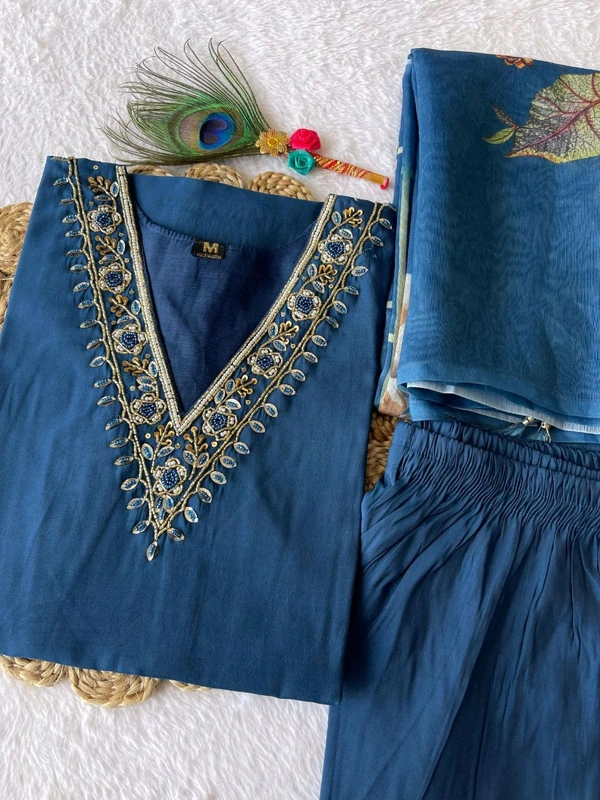 Antique Fashion 1 Kurti Pant Dupatta Set - S, colour 2
