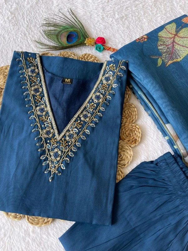 Antique Fashion 1 Kurti Pant Dupatta Set - S, colour 2