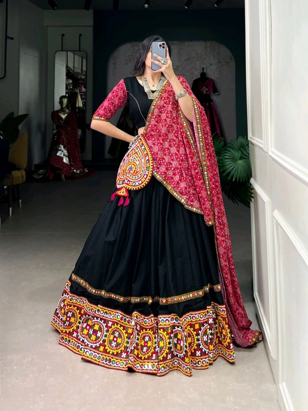 Antique Fashion 1 Wear something unique this Navaratri  beautiful colour combination with touch of Gamthi Work makes it look outstanding