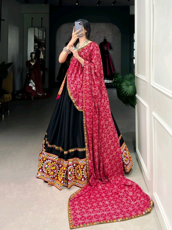 Antique Fashion 1 Wear something unique this Navaratri  beautiful colour combination with touch of Gamthi Work makes it look outstanding