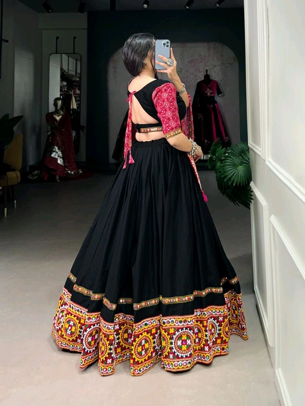 Antique Fashion 1 Wear something unique this Navaratri  beautiful colour combination with touch of Gamthi Work makes it look outstanding