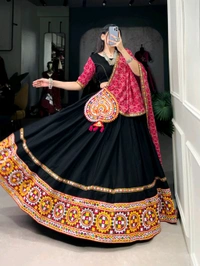 Antique Fashion 1 Wear something unique this Navaratri  beautiful colour combination with touch of Gamthi Work makes it look outstanding