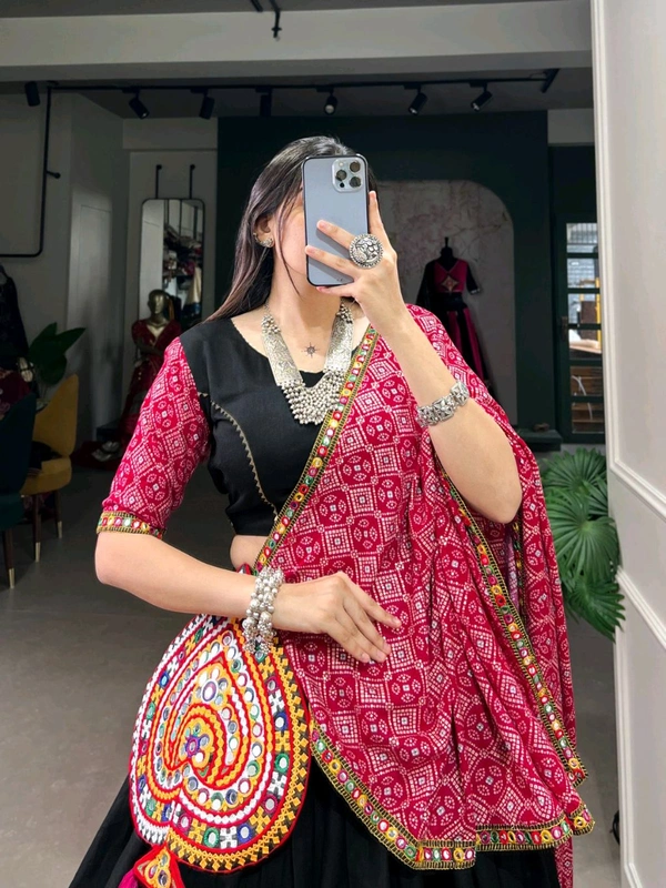 Antique Fashion 1 Wear something unique this Navaratri  beautiful colour combination with touch of Gamthi Work makes it look outstanding