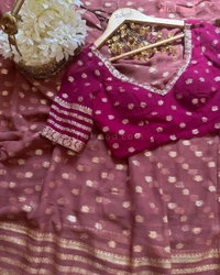 Antique Fashion 1 Beautiful Saare  - Sundown, Unstitched Blouse