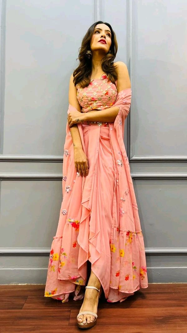 Antique Fashion 1 This wedding season flaunt ur haldi and mehendi look with this glamorous sarong dress - XXL, colour 3