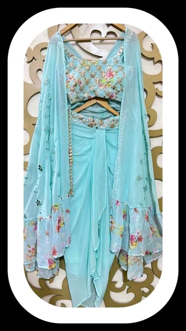 Antique Fashion 1 This wedding season flaunt ur haldi and mehendi look with this glamorous sarong dress - XXL, colour 4
