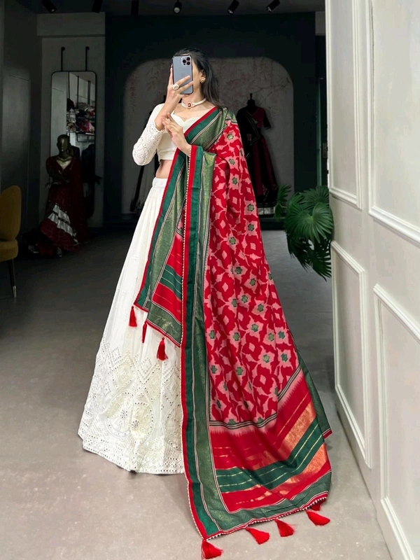 Antique Fashion 1 Experience timeless elegance with this beautiful lucknowi paper mirror work lehenga  - Designe 5