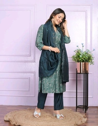 Antique Fashion 1 Kurti Pent Duppta Set Collection  - XL
