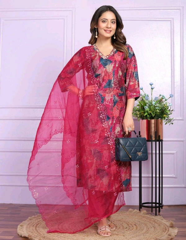 Antique Fashion 1 Kurti Pant Dupatta Set Collection  - M