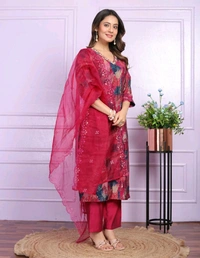 Antique Fashion 1 Kurti Pant Dupatta Set Collection  - M